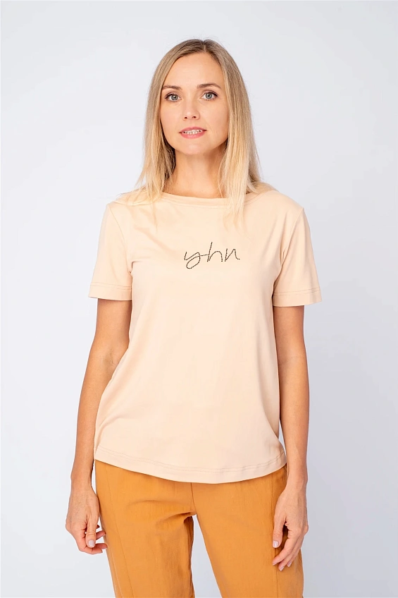 Футболка женская 1104.VEV Аппликация оптом от производителя Ledinika